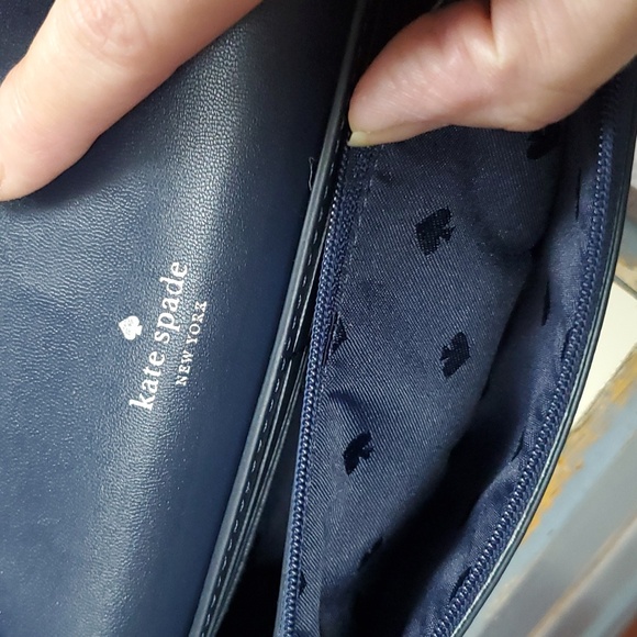 Kate Spade Crossbody Color Block Purse Blue & Cream - Picture 9 of 9